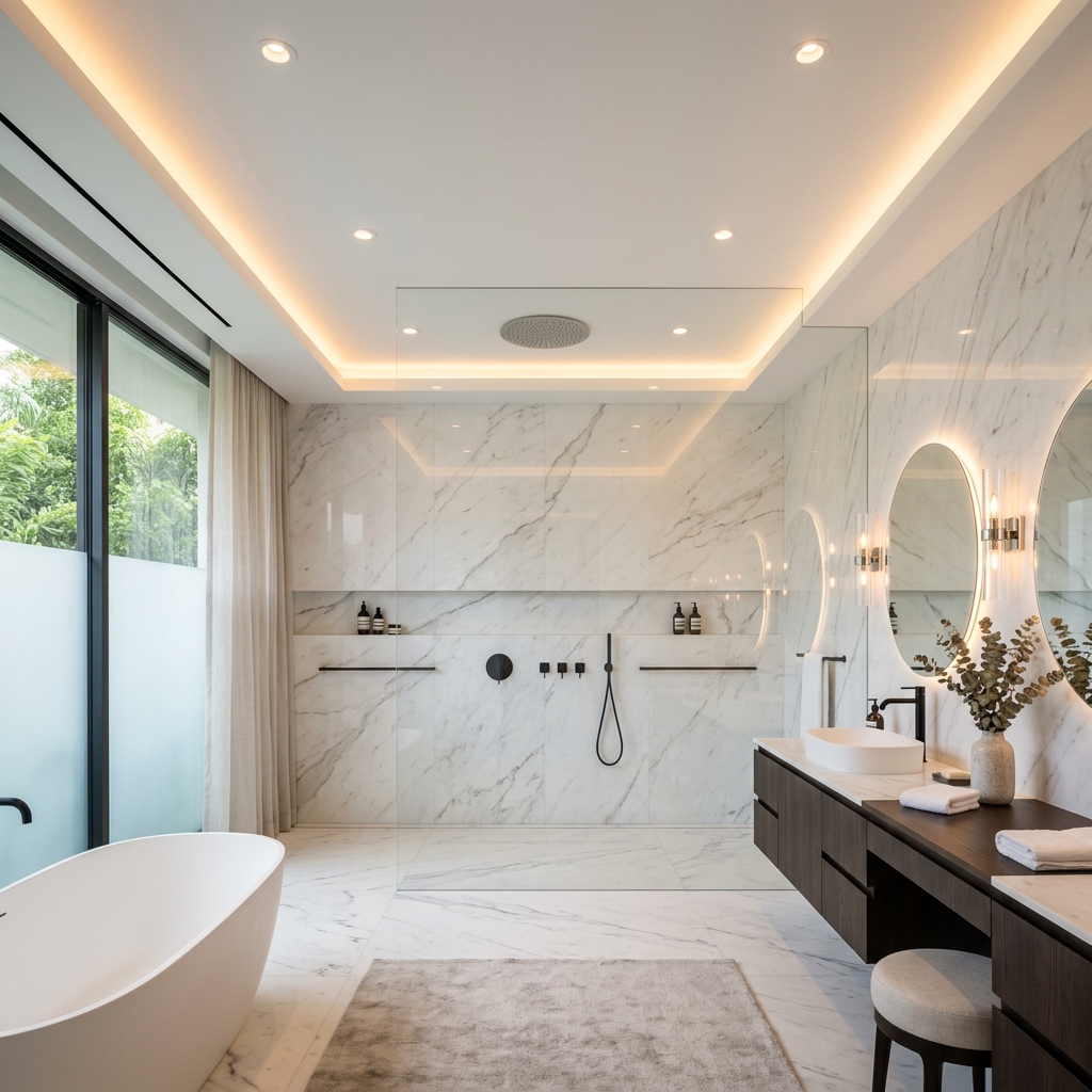 LED-verlichting in een spanplafond